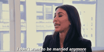 Kim Kardashian crying about being married