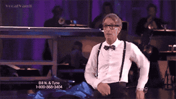 Bill Nye shouts, &quot;Science,&quot; as fake lightning flashes 