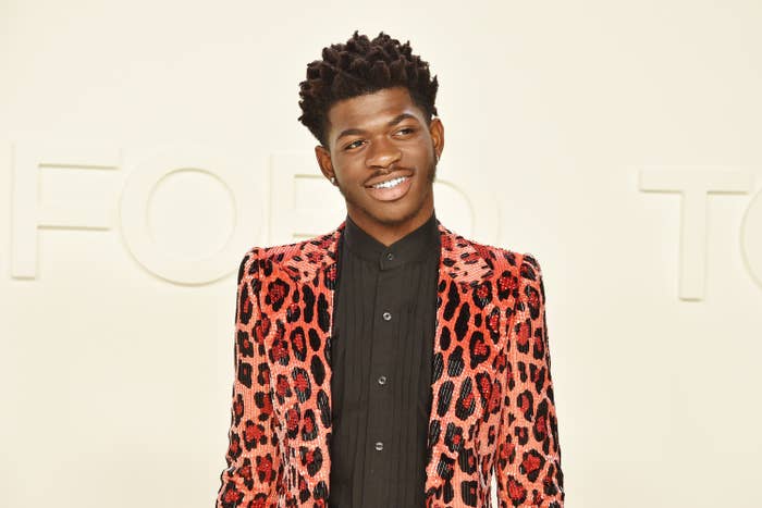 Lil Nas X at the Tom Ford fashion show in February 2020