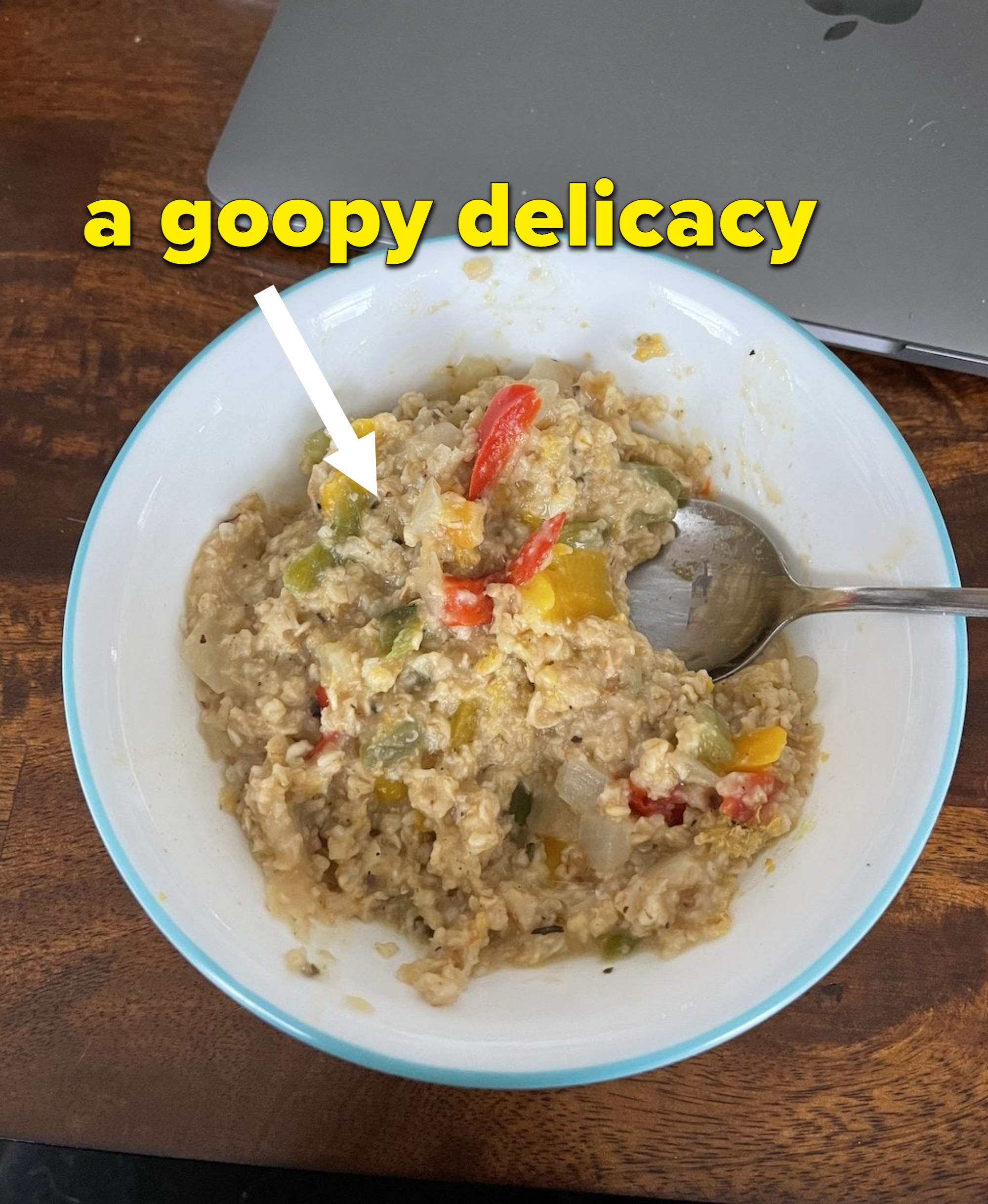 A bowl of savory oats