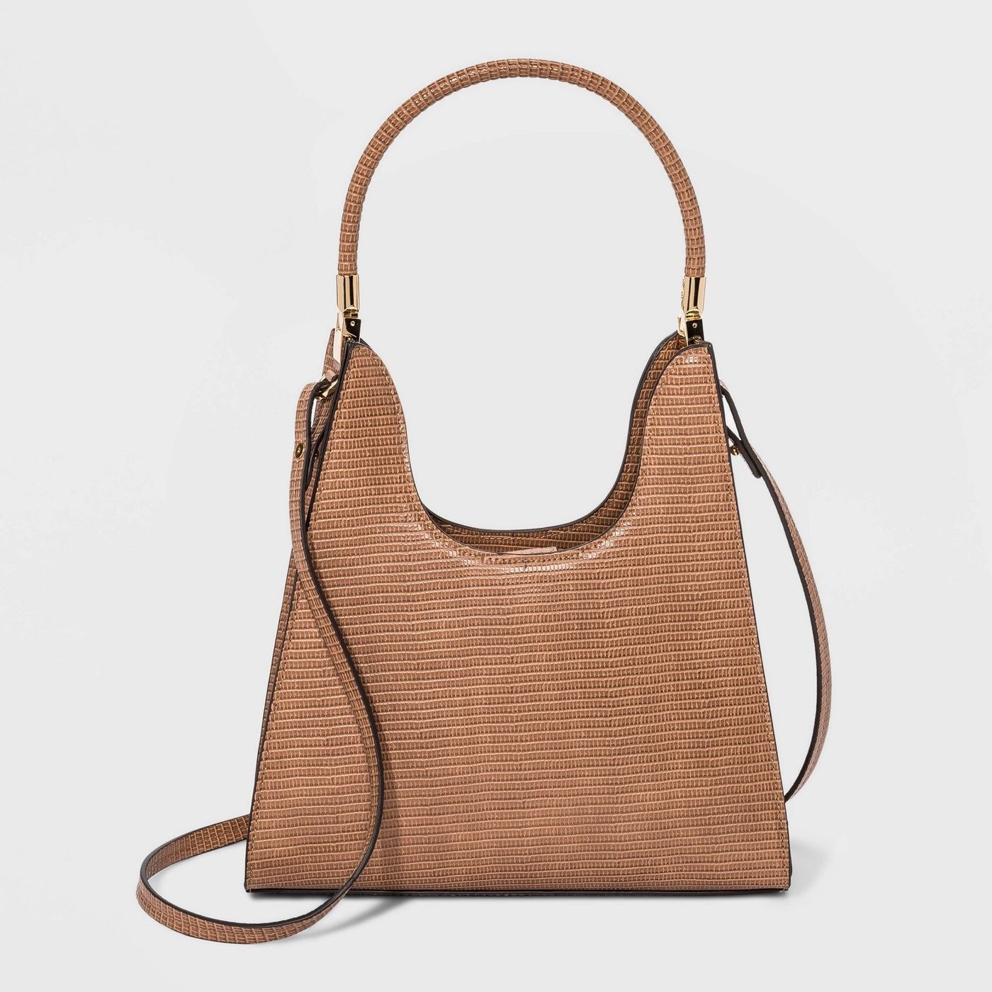 brown tote handbag