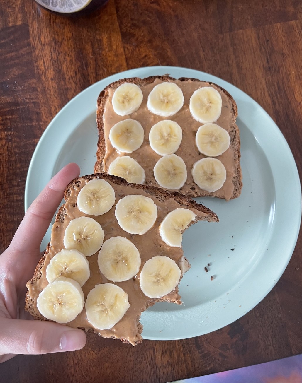 Peanut butter and banana toast