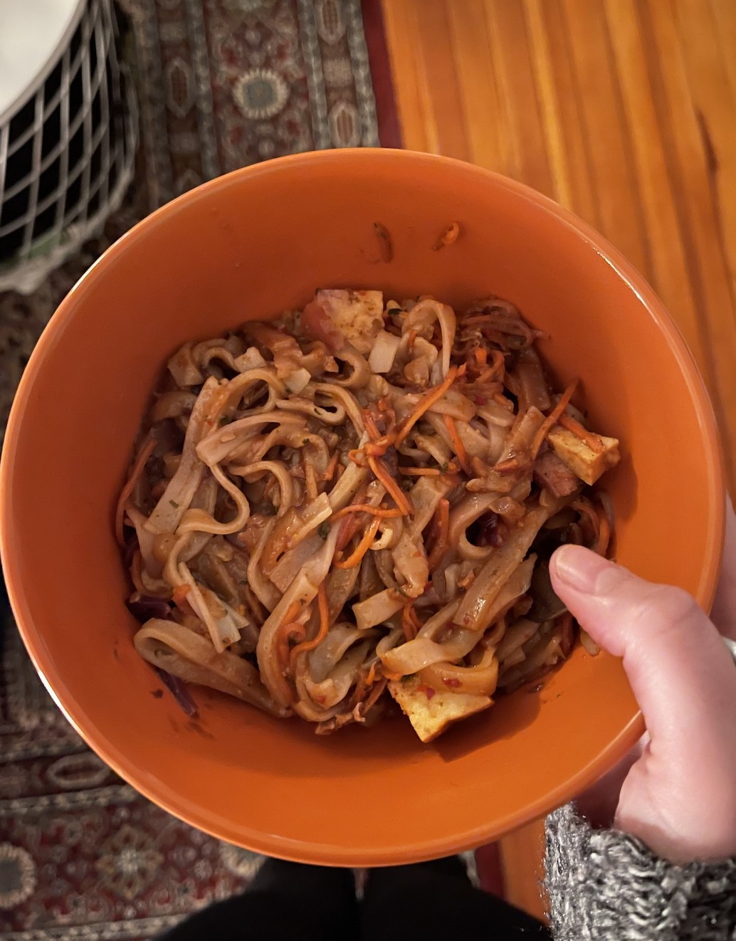 Thai noodles in a bowl