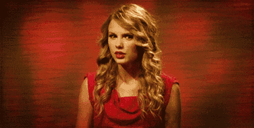 Taylor Swift looking confused.