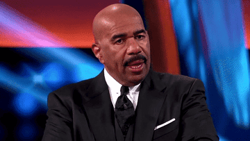Steve Harvey looking confounded.