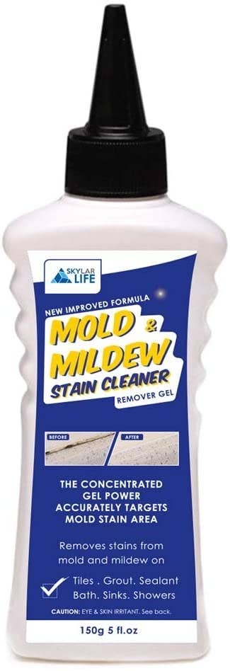 The bottle of Mold & Mildew Stain Cleaner