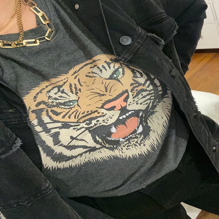 a different reviewer wearing the same t-shirt