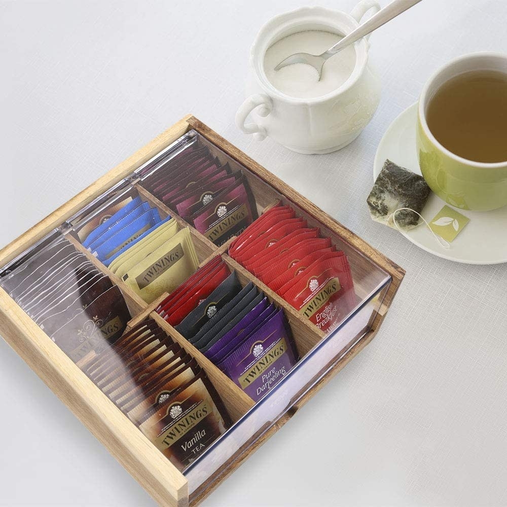 organizer with tea 