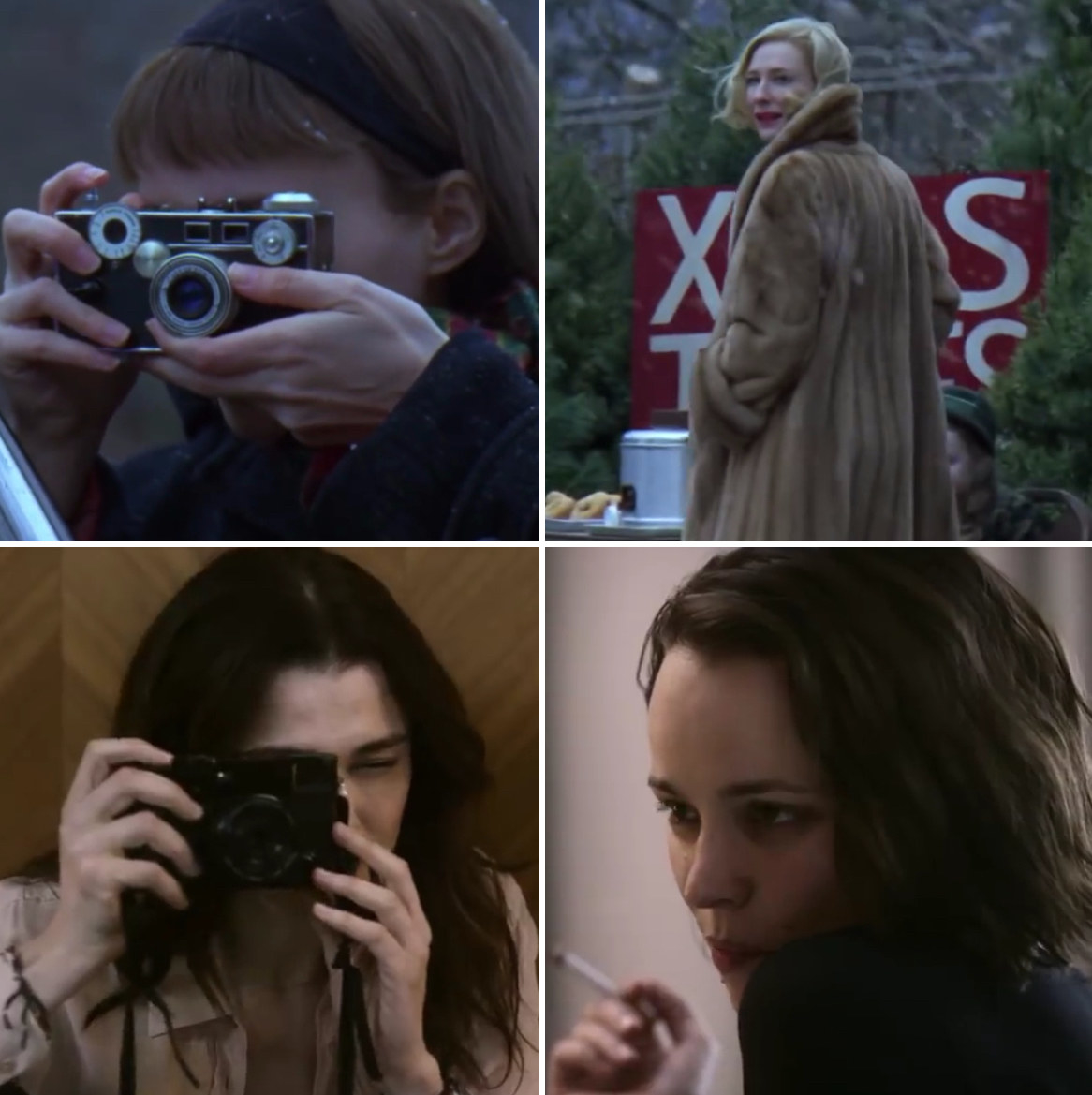 Therese taking a picture of Carol; Ronit doing the same to Esti