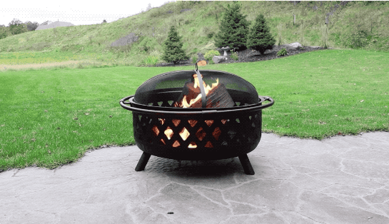 gif of fire pit with fire burning 