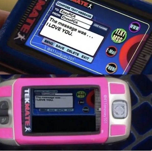 messaging device in fountain with a message for Zoey from Chase that says &quot;I love you&quot;