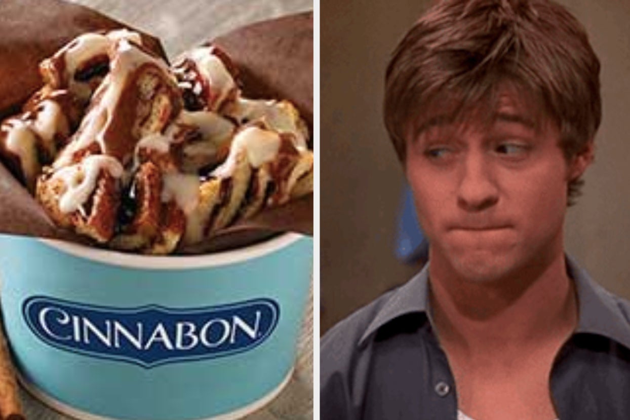Cinnabon center of the roll alongside Ryan from