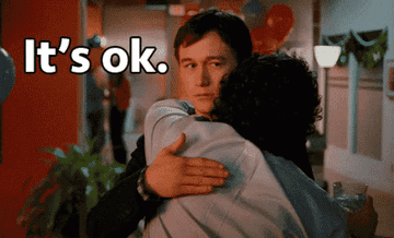 Joseph Gordon-Levitt comforting a friend. 