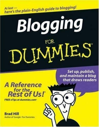 Cover of the Blogging for Dummies book