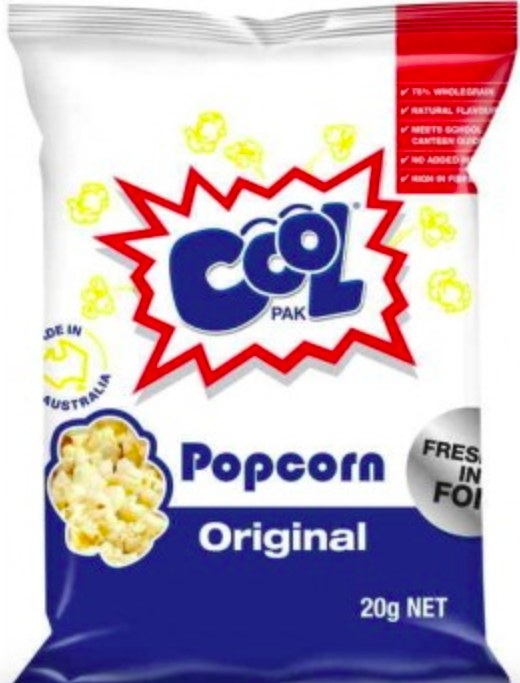 A packet of Cool Pak Popcorn