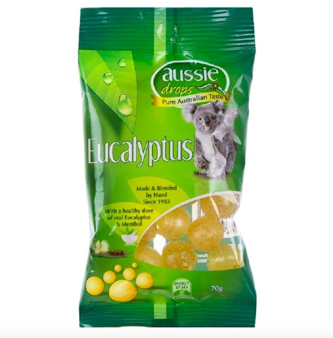 A packet of Eucalyptus drops