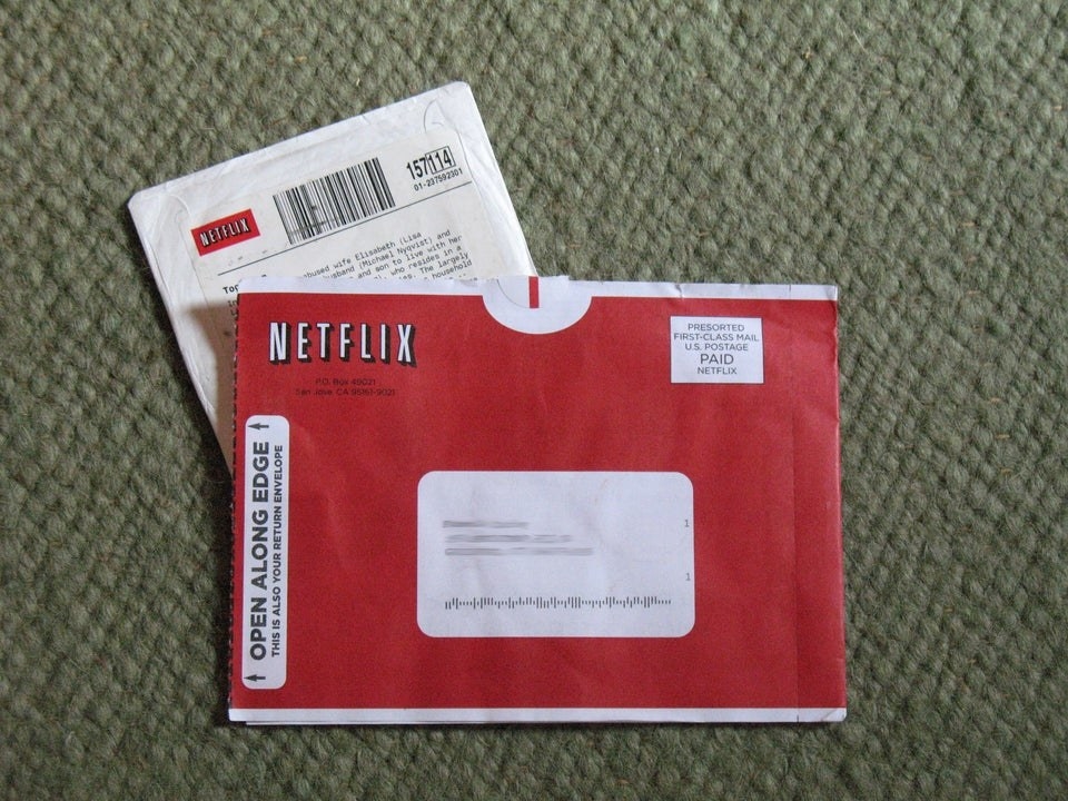 A opened Netflix red envelope