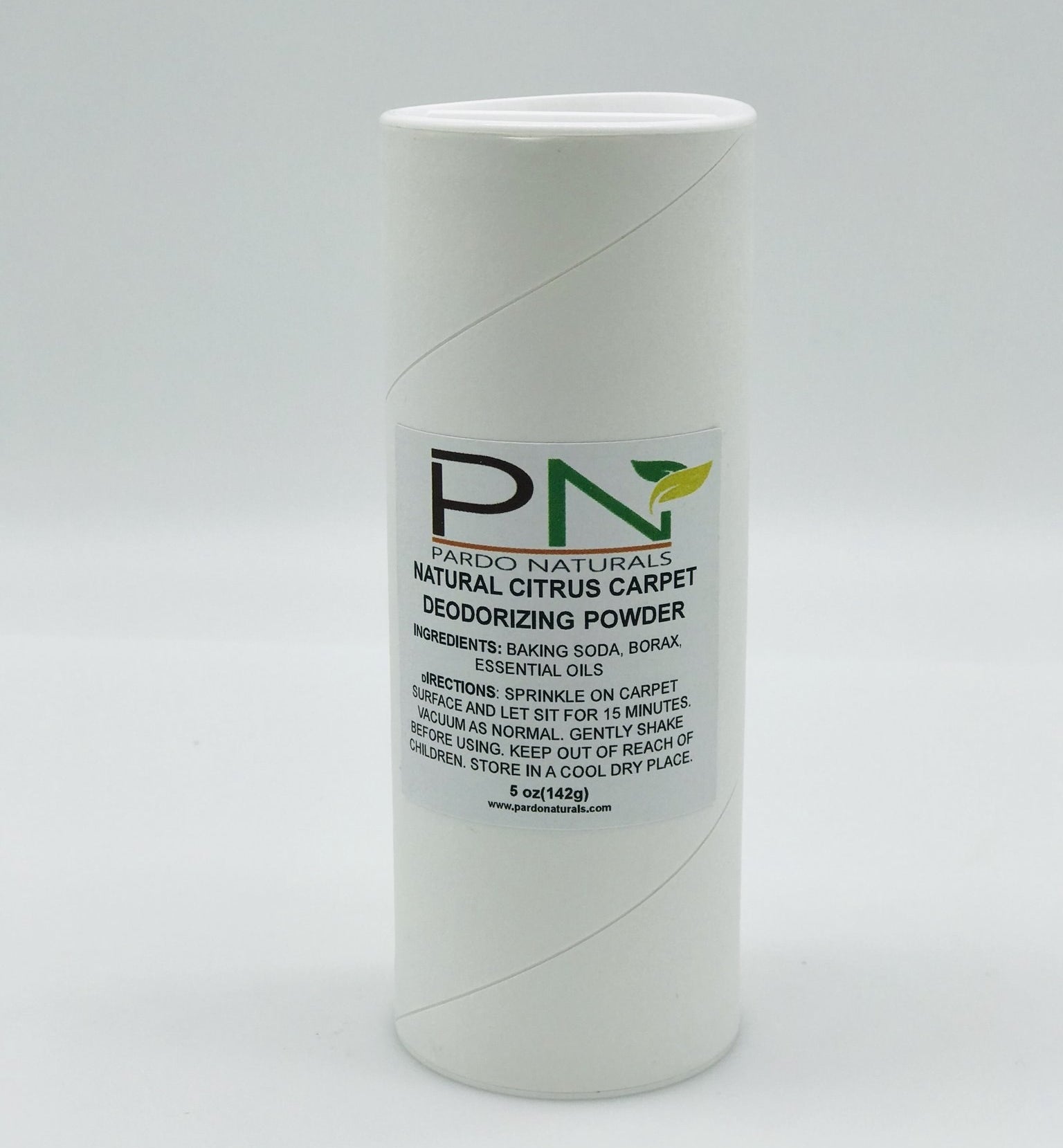 a cardboard tube filled with the powder 