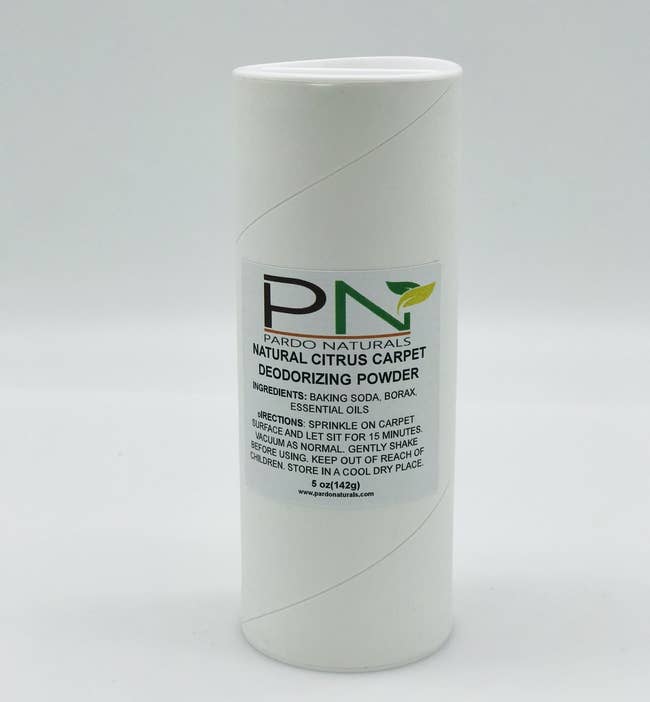 a cardboard tube filled with the powder 
