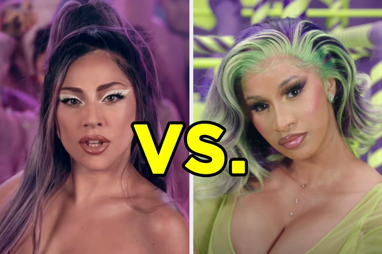 On the left, Lady Gaga in the