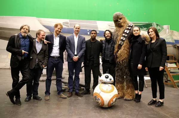 Prince William And Prince Harry With Stormtroopers