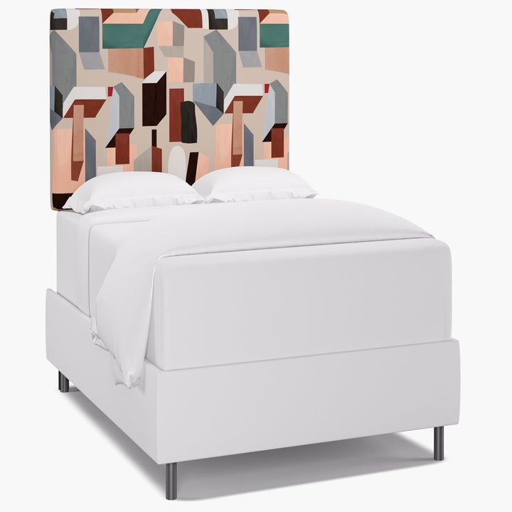 a multi-color headboard