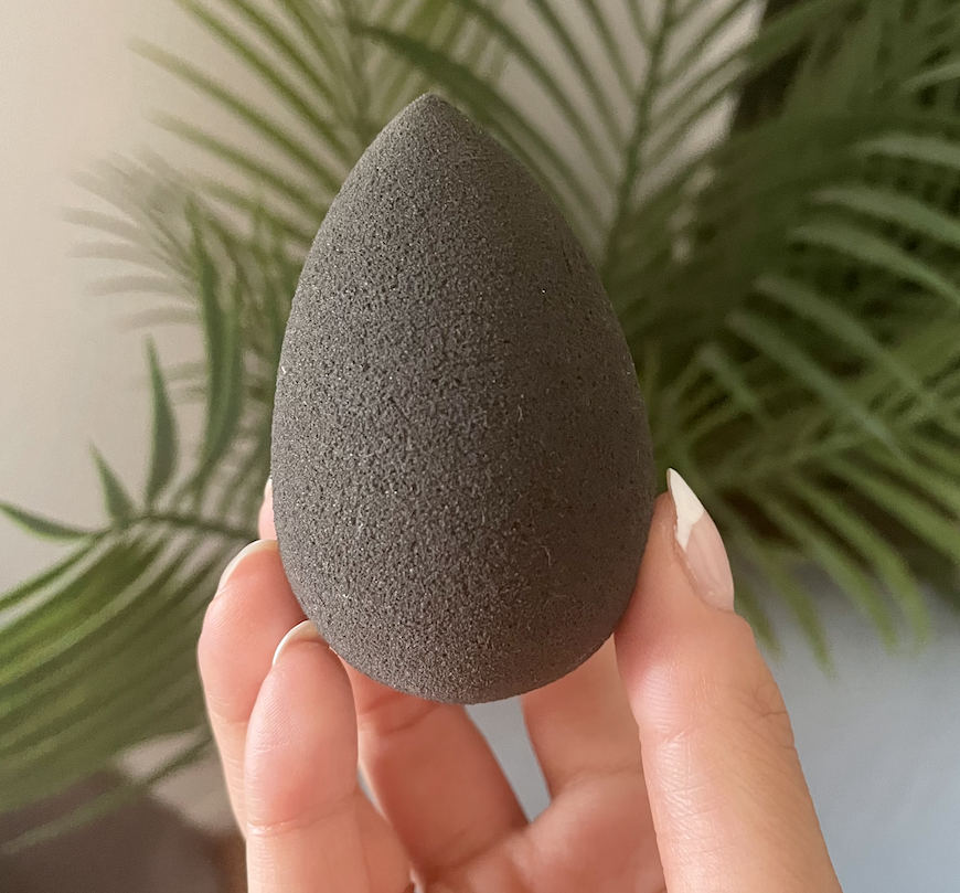 May holding the beauty blender