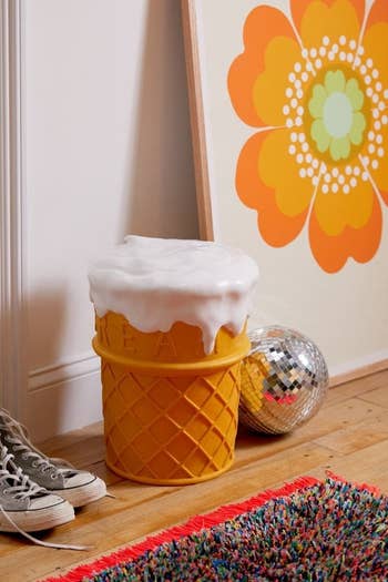 the melted ice cream cone stool