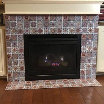 the tiles around a different reviewer's fire place