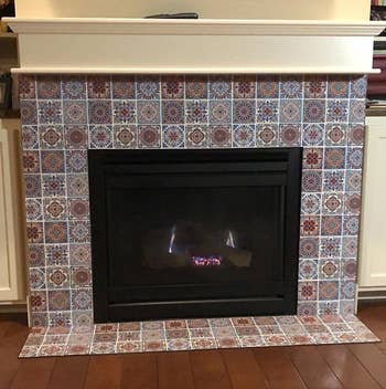 the tiles around a different reviewer's fire place
