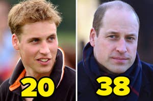 prince william at 20 and 38