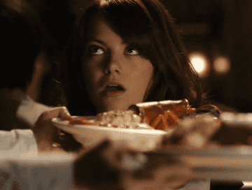 Emma Stone excited for food