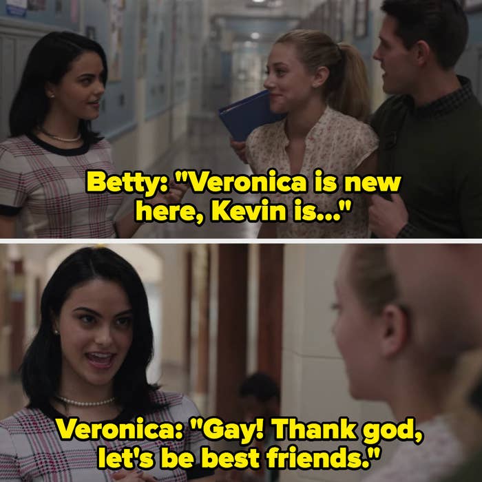 Veronica cuts off Betty&#x27;s introduction to objectify Kevin for being gay