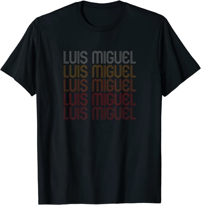 The Luis Miguel Retro Vintage T-shirt in black