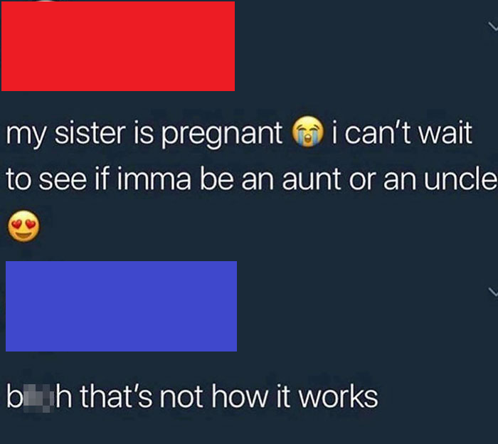 person saying i can&#x27;t wait to be an aunt or uncle