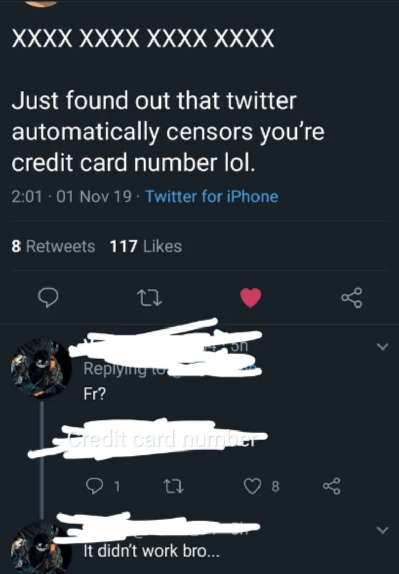 person putting their credit card number on the internet