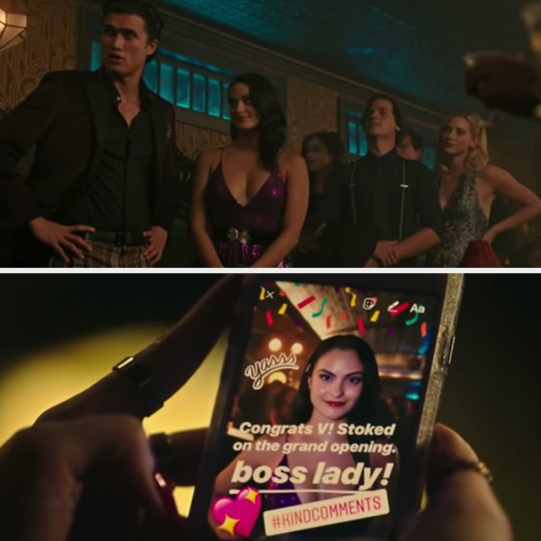 The Riverdale cast hangs out in Veronica&#x27;s speakeasy on opening night