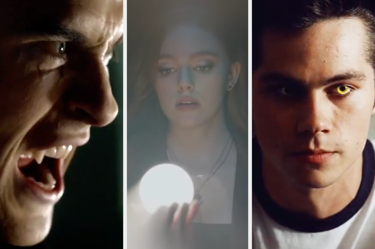 A vampire, a woman performing magic, and a guy becoming a werewolf