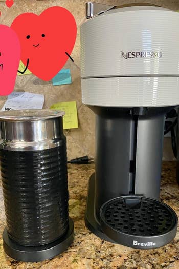 reviewer photo of their white Nespresso