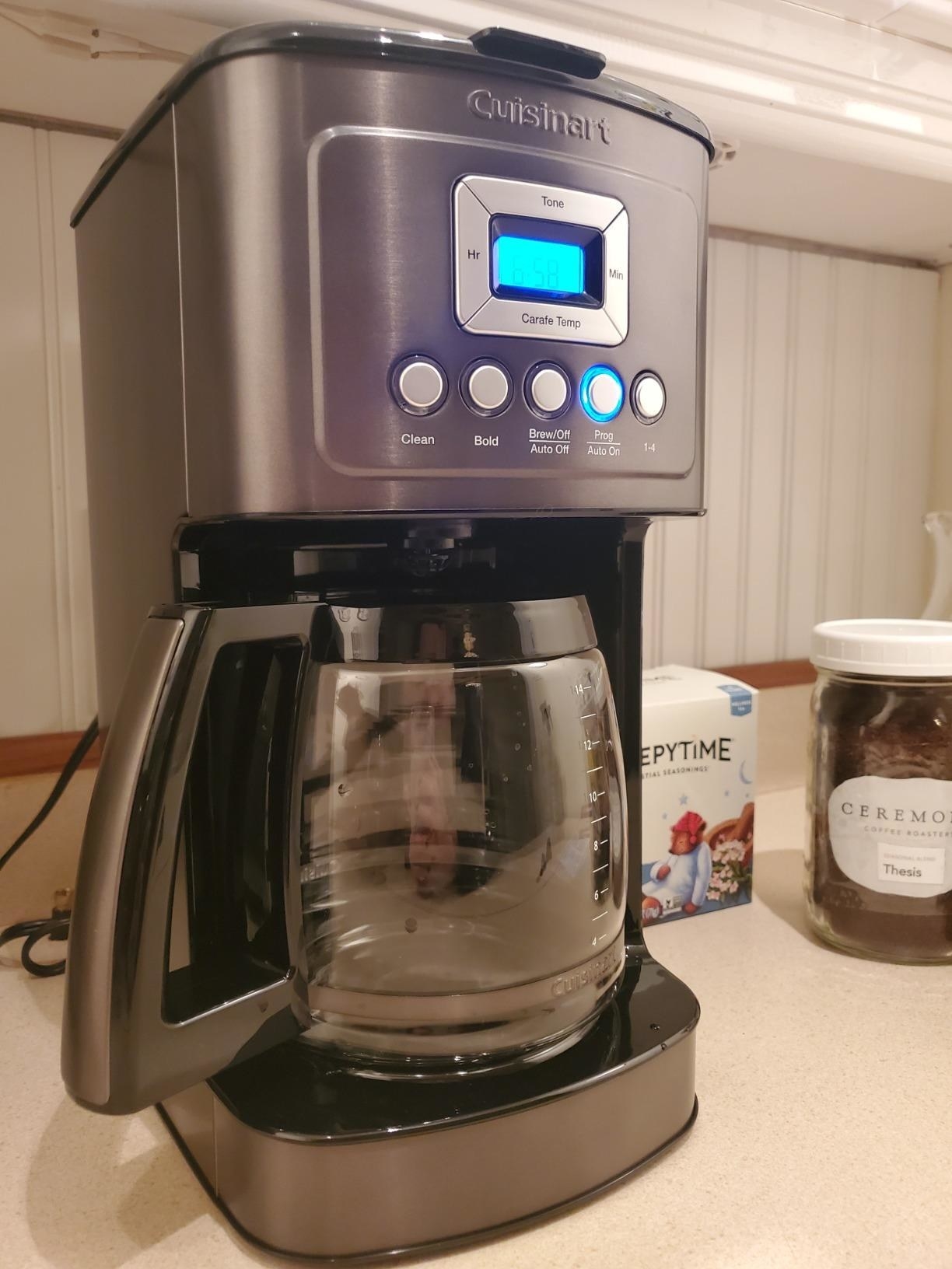 reviewer photo of their gray Cuisinart coffee maker