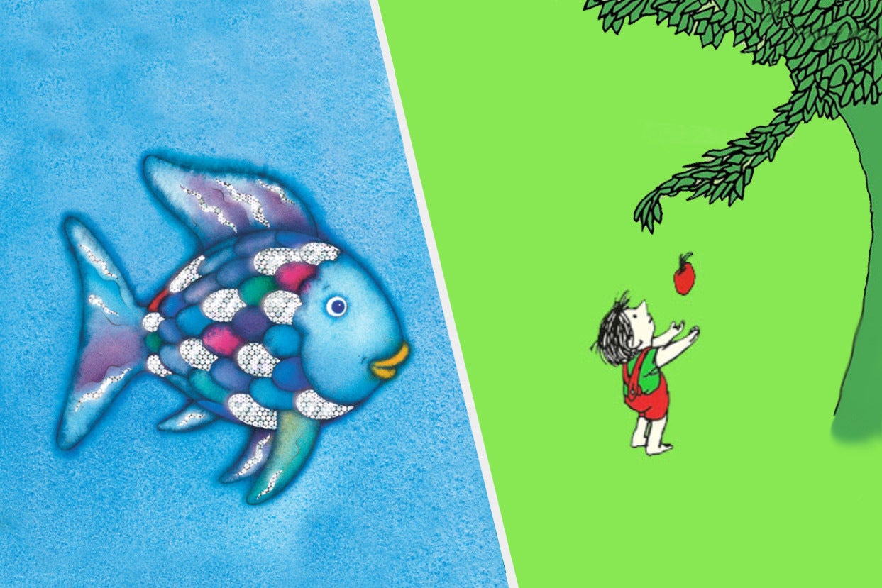 the rainbow fish standing beside the giving tree
