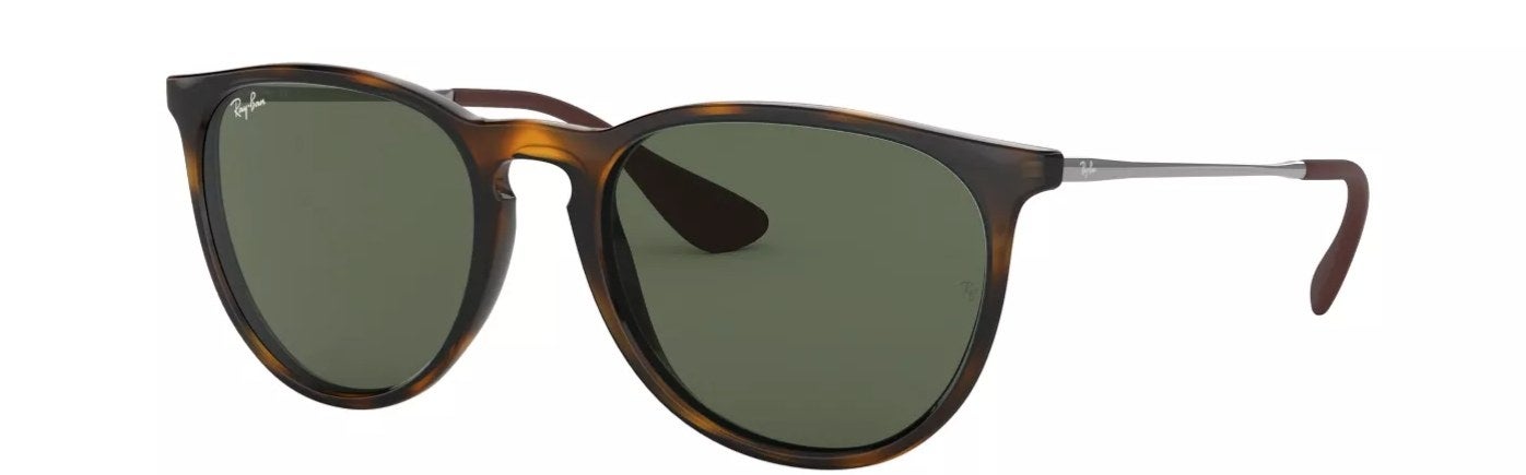 The Ray-Ban Erika unisex sunglasses in tortoise/ green