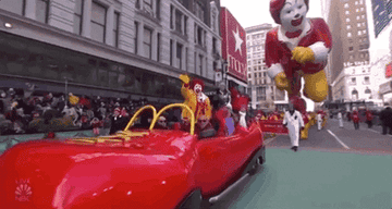 Ronald McDonald waves to the crowd during the Macy&#x27;s Thanksgiving Day parade