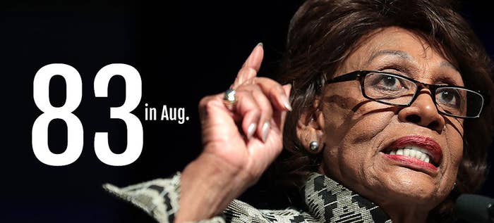 Maxine Waters of California turns 83 years old in August 2021.