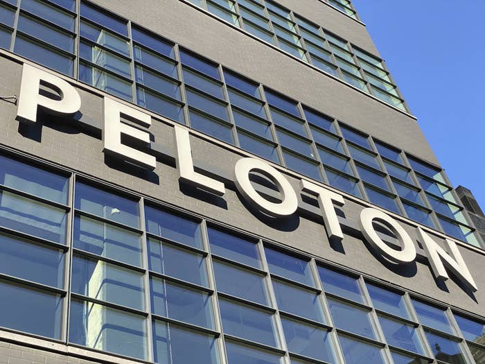 Peloton sign on building