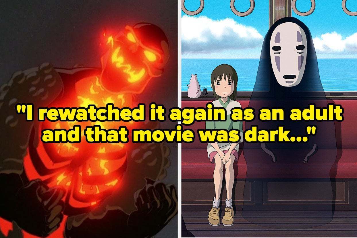 Hexxus from Ferngully and No Face from Spirited Away with text reading,