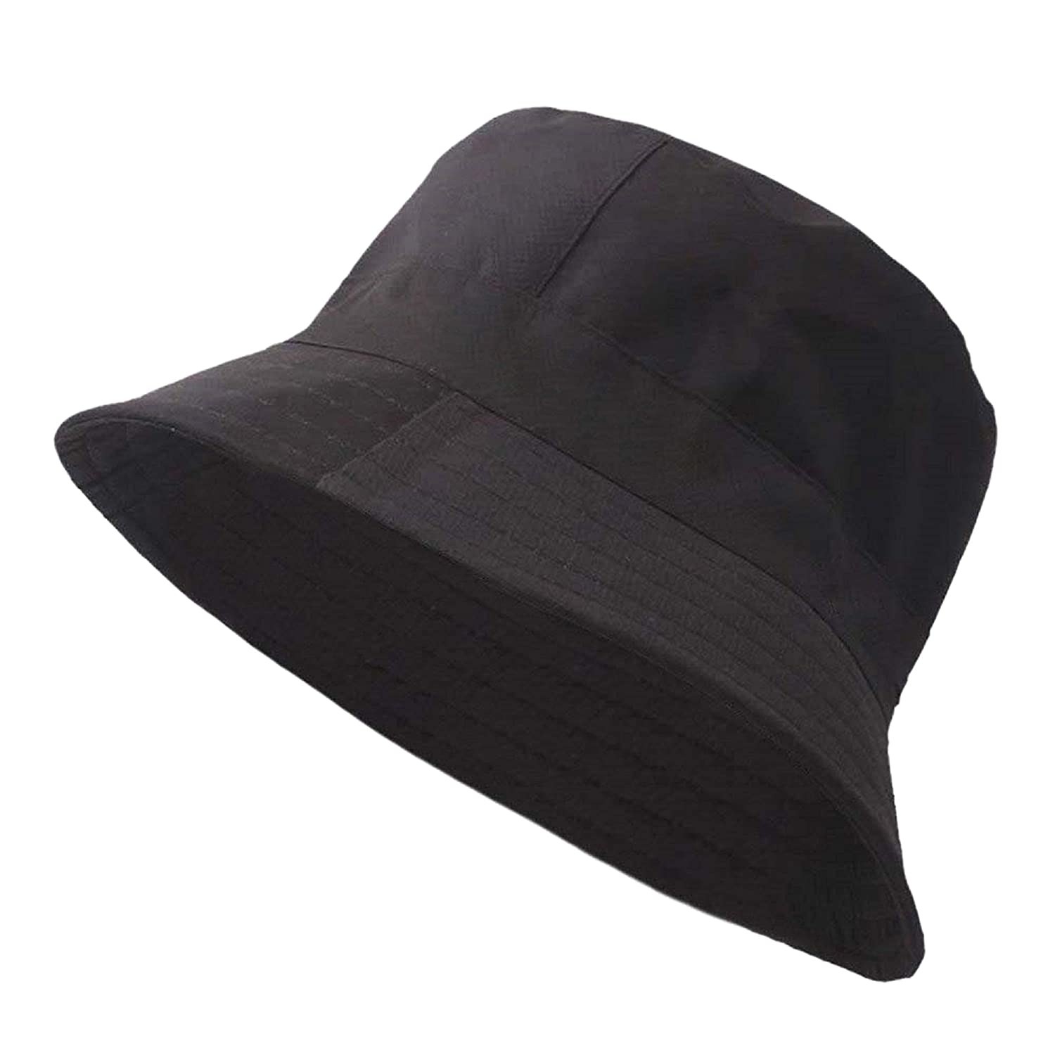 A black bucket hat.