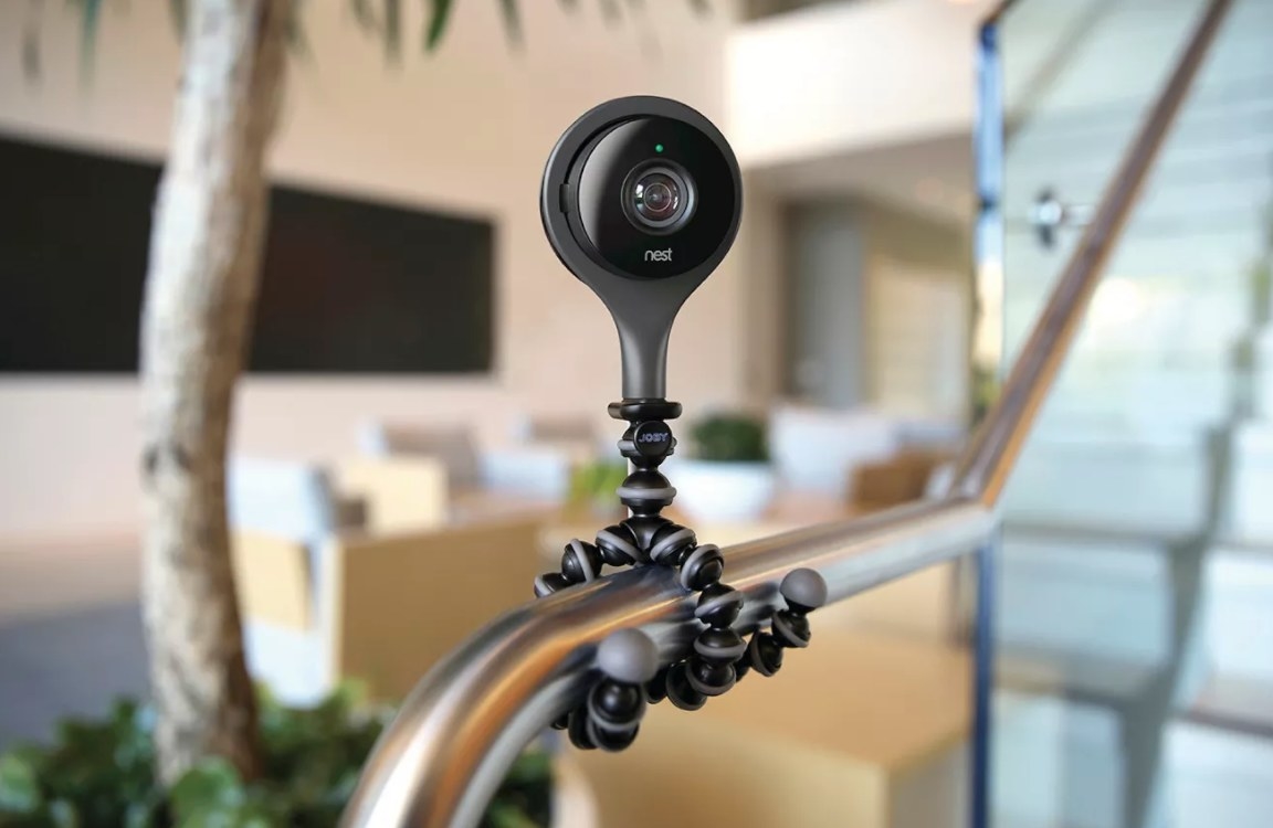 The black Google Nest Camera