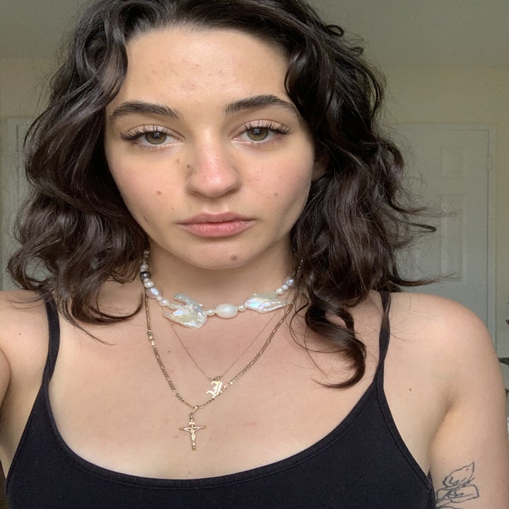 Isabella with curly hair after using the conditioner