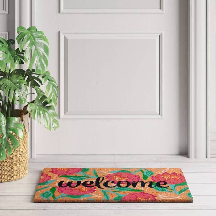 The &#x27;Welcome&#x27; flower doormat